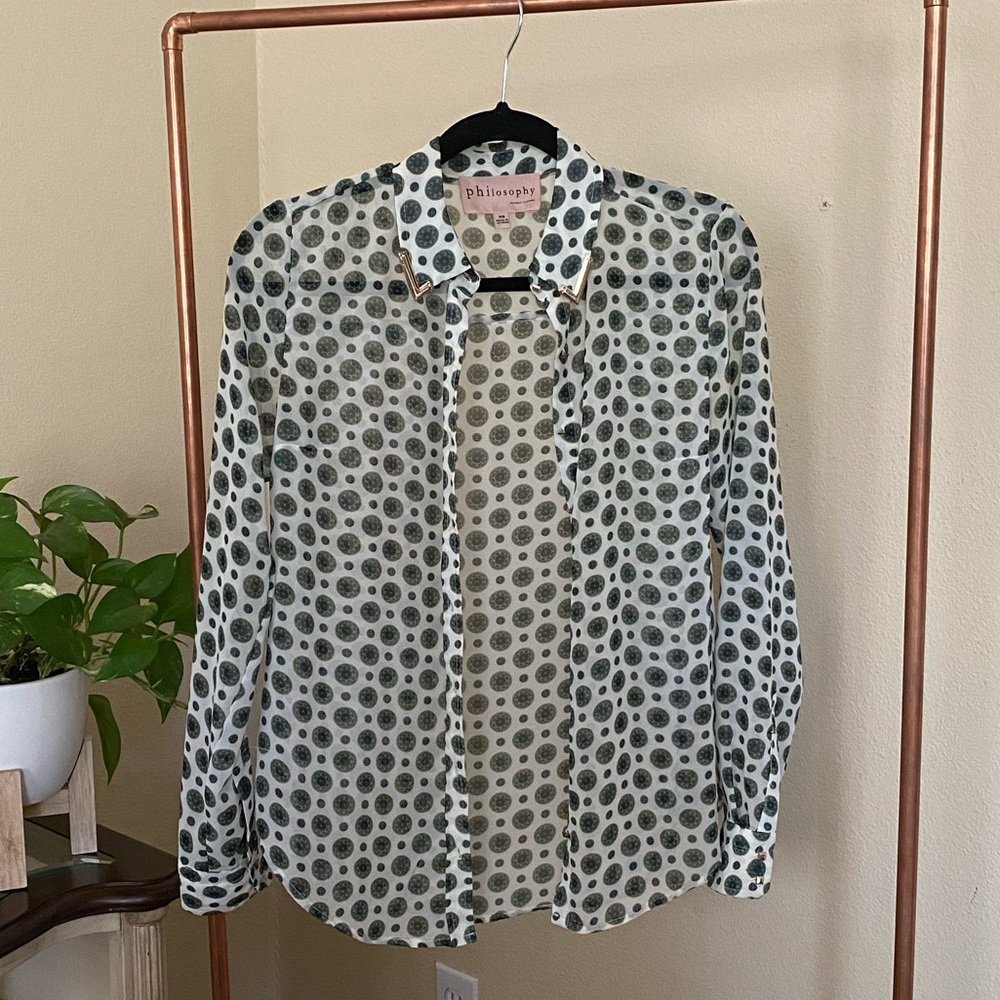Philosophy Print Blouse